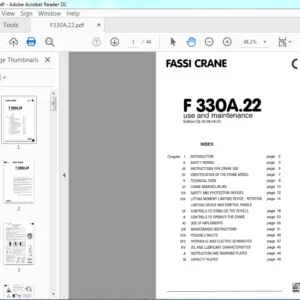 Fassi Crane F 330A.22 Use & Maintenance Manual - PDF DOWNLOAD