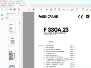 Fassi Crane F 330A.23 Use & Maintenance Manual - PDF DOWNLOAD