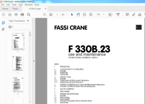 Fassi Crane F 330B.23 Use & Maintenance Manual - PDF DOWNLOAD