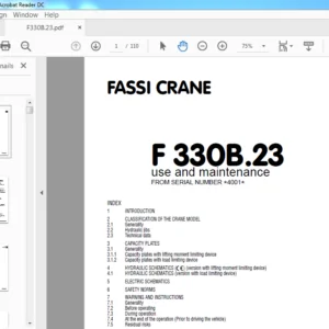Fassi Crane F 330B.23 Use & Maintenance Manual - PDF DOWNLOAD