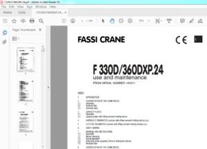 Fassi Crane F 330D 360DXP.24 Use and Maintenance Manual - PDF DOWNLOAD