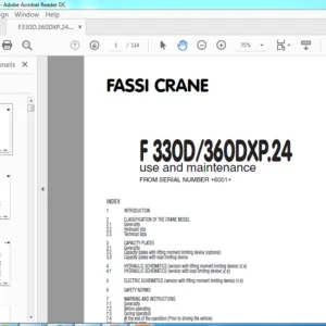 Fassi Crane F 330D 360DXP.24 Use & Maintenance Manual - PDF DOWNLOAD