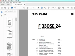 Fassi Crane F 330SE.24 Use & Maintenance Manual - PDF DOWNLOAD