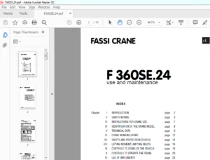 Fassi Crane F 360SE.24 Use & Maintenance Manual - PDF DOWNLOAD