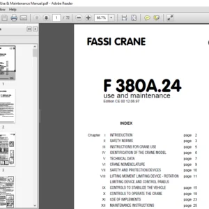 Fassi Crane F 380A.24 Use & Maintenance Manual - PDF DOWNLOAD