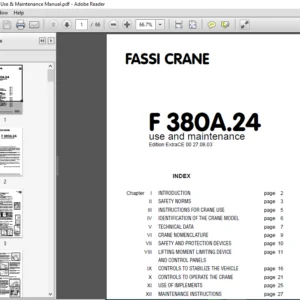 Fassi Crane F 380A.24 Use & Maintenance Manual - PDF DOWNLOAD
