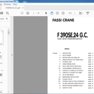 Fassi Crane F 390SE.24 G.C Use and Maintenance Manual - PDF DOWNLOAD