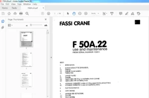 Fassi Crane F 50A.22 Use & Maintenance Manual (5001) - PDF Download