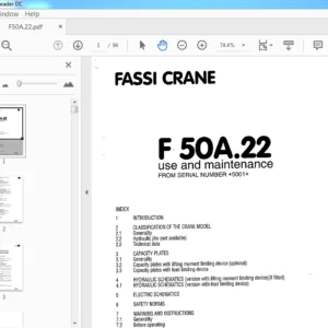 Fassi Crane F 50A.22 Use & Maintenance Manual (5001) - PDF Download