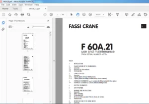Fassi Crane F 60A.21 Use and Maintenance Manual (SN:0775) - PDF Download