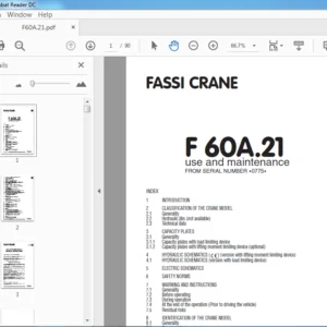 Fassi Crane F 60A.21 Use and Maintenance Manual (SN:0775) - PDF Download