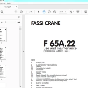 Fassi Crane F 65A.22 use and Maintenance Manual (5001) - PDF Download