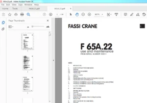 Fassi Crane F 65A.22 use and maintenance Manual (5001) - PDF Download