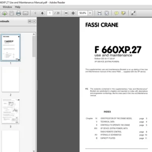 Fassi Crane F 660XP.27 Use and Maintenance Manual - PDF DOWNLOAD