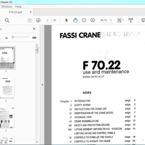 Fassi Crane F 70.22 Use & Maintenance Manual - PDF Download