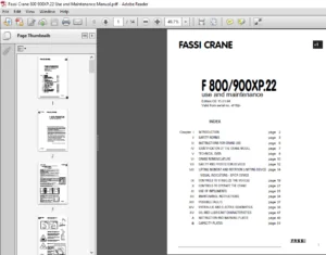 Fassi Crane F 800 900XP.22 Use and Maintenance Manual - PDF DOWNLOAD