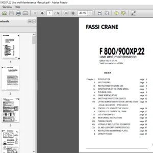 Fassi Crane F 800 900XP.22 Use and Maintenance Manual - PDF DOWNLOAD
