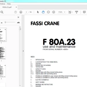 Fassi Crane F 80A.23 use and Maintenance Manual (4085) - PDF Download