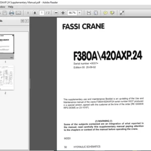 Fassi Crane F380A 420AXP.24 Supplementary Manual - PDF DOWNLOAD