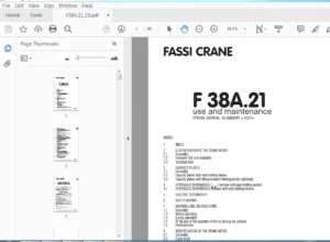 Fassi Crane F 38A.21 Use and Maintenance Manual (SN:1001) -PDF Download