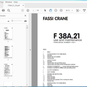Fassi Crane F 38A.21 Use and Maintenance Manual (SN:1001) -PDF Download