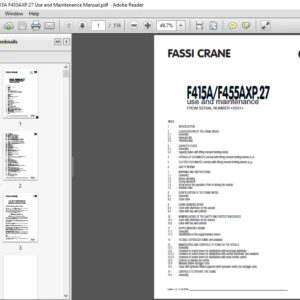 Fassi Crane F415A F455AXP.27 Use and Maintenance Manual - PDF DOWNLOAD