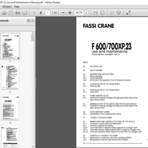 Fassi F 600 700XP.23 Use and Maintenance Manual - PDF DOWNLOAD