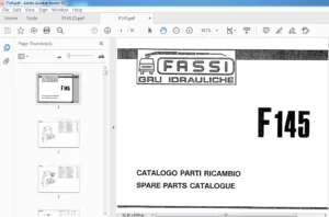 Fassi GRU IDRAULICHE F145 Spare Parts Catalog Manual - PDF DOWNLOAD