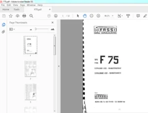 Fassi GRU IDRAULICHE F75 Catalogue Use-Maintenance Manual - PDF DOWNLOAD