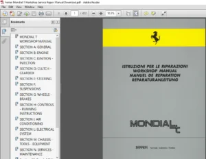 Ferrari Mondial T Service Repair Manual - PDF DOWNLOAD