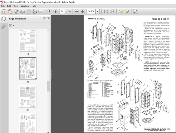 Force Outboard 35 Hp Factory Service Repair Manual - PDF DOWNLOAD ...