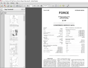 Force Outboard 35 Hp Factory Service Repair Manual - PDF DOWNLOAD