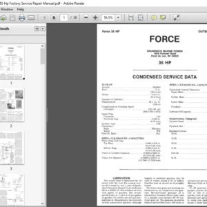 Force Outboard 35 Hp Factory Service Repair Manual - PDF DOWNLOAD