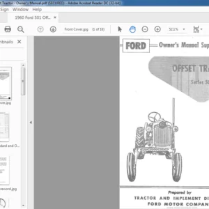 Ford 501 Series Offset Tractor Owner's Manual - PDF DOWNLOAD