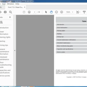 Ford 7.3L Diesel Engine Supplement Manual - PDF DOWNLOAD