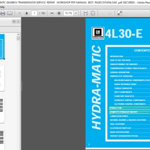 GM 4L30-E Hydra-Matic Gearbox Service Manual - PDF DOWNLOAD