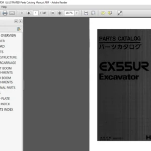 Hitachi EX55UR Excavator Parts Catalog Manual - PDF DOWNLOAD