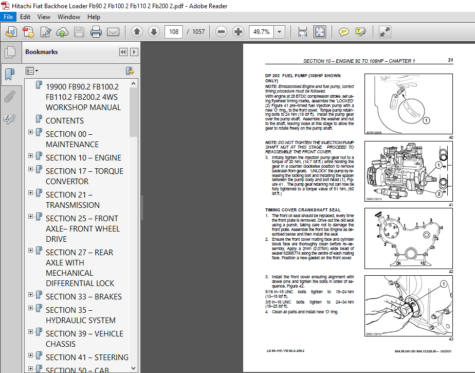 Hitachi Fiat FB90.2 FB100.2 FB110.2 FB200.2 4WS Compact Workshop Manual ...