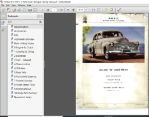 Holden 48 Series Sedan Parts Catalog Manual - PDF DOWNLOAD
