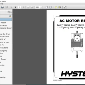 Hyster B60Z ACB230 B80Z ACB233 service manual  - PDF DOWNLOAD