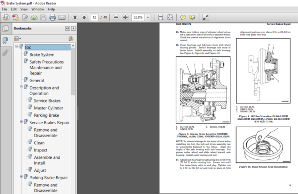 Hyster Forklift V30ZMDD210,E210 E2 00 3 20XME45 65ZG108 service manual ...