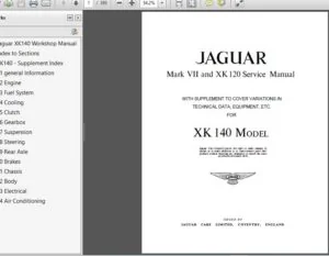 Jaguar Xk140 1954 - 1957 Factory Service Repair Manual - PDF DOWNLOAD