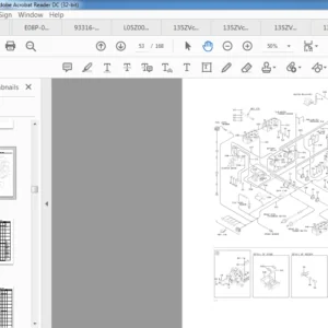 Kawasaki Wheel Loader 135ZV Circuit Diagram + Workshop Manual + Parts Catalog Manual