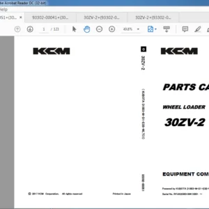 Kawasaki Wheel Loader 30 40 ZV2 Workshop Manual + Parts Catalog Manual