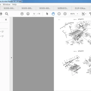 Kawasaki Wheel Loader 50ZIV 2 Operational & Service + Parts Catalog Manual