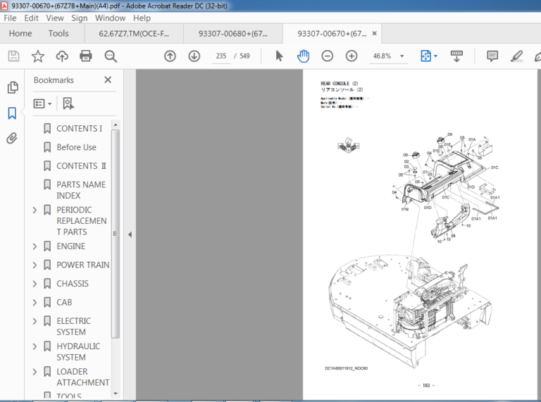 Kawasaki Wheel Loader 67ZV7 Service manual + Parts manual + Wiring ...