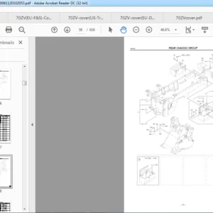 Kawasaki Wheel Loader 70ZV Circuit Diagram + Workshop Manual + Parts Catalog Manual