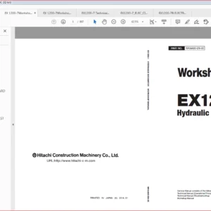 Kawasaki Wheel Loader EX1200 7 Operational & Service Manual & Parts Manual