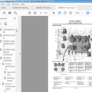 Kawasaki Wheel Loader EX8000 7 Operational & Service Manual & Parts Manual