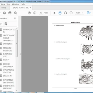 Kawasaki Wheel Loader ZX300 7 Operational & Service Manual & Parts Manual